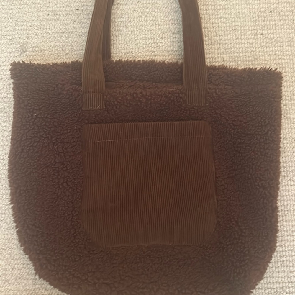 American eagle tote bag brown Sherpa.